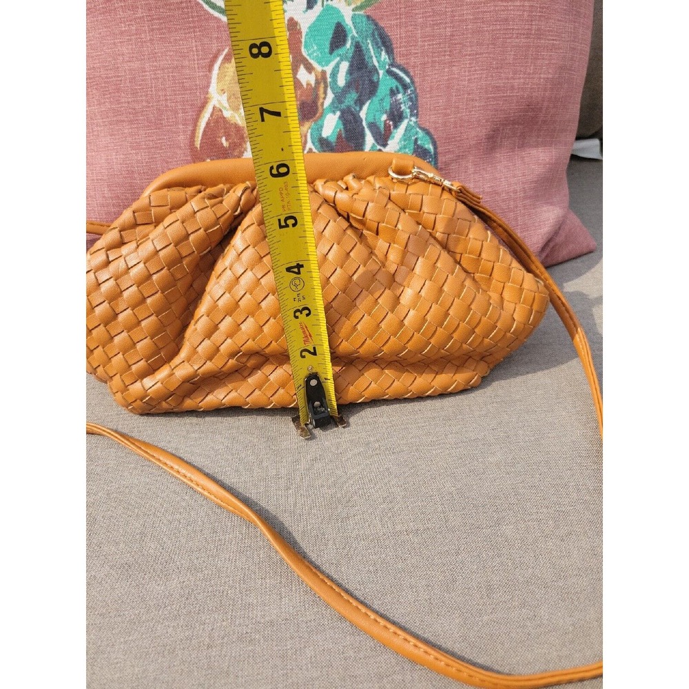 Urban Expressions Brown Leona Woven Crossbody Purse Handbag vegan - Picture 11 of 12